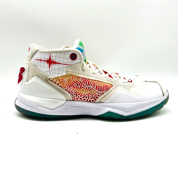 New Balance Shoes Mens 8 White Red Green Kawhi II Sneakers Basketball Trainers - Picture 1 of 10